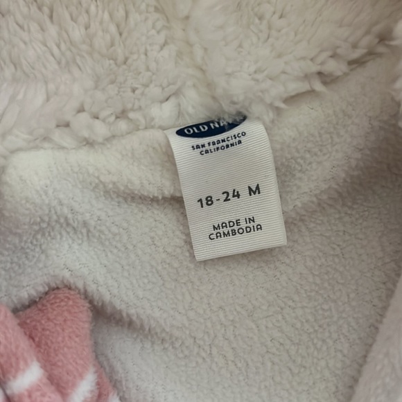 Old Navy Baby Girl Hooded Fleece Zip Up Winter Suit - 19-24 months - Picture 3 of 4